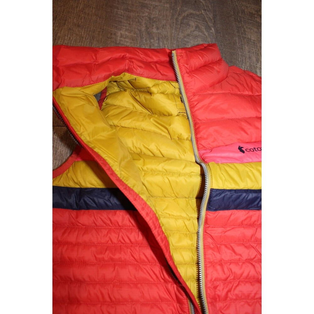 New Cotopaxi Women's Fuego 800 Down Vest RED ORANGE YELLOW Sz XS $185 - Picture 3 of 5